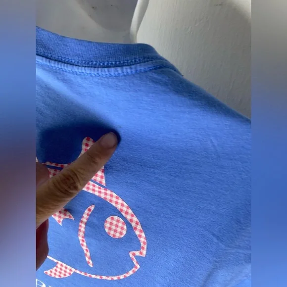 Southern Tide Royal Blue Tee with Coral Fish Logo - Picture 3 of 6